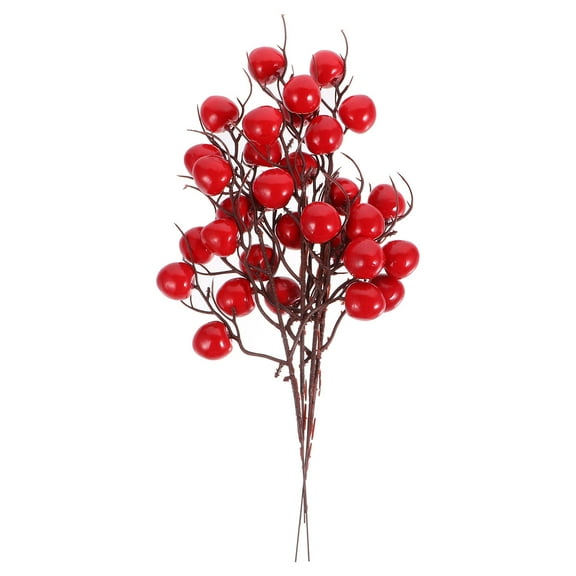 Luxshiny 4Pcs Fake Cherry Branches Red Plastic Environmentally Friendly Wedding Decoration