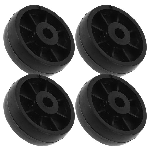 Luxshiny 4Pcs Fitness Equipment Caster Wheels Plastic Rollers for Home Gym Exercise Machines Black