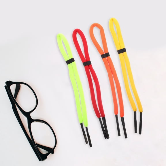 Luxshiny 4Pcs Floating Sunglasses Strap Soft Silicone Eyewear Retainer Adjustable for Water Use