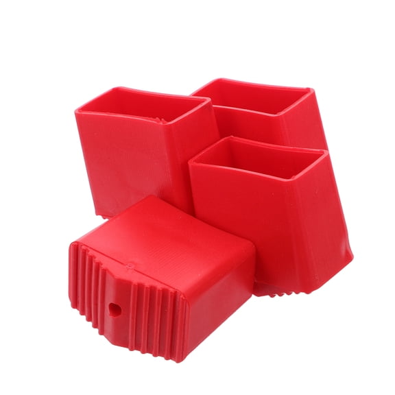 Luxshiny 4Pcs Folding Ladder Rubber Feet Replacement Caps for Stable Ladder Footing Red