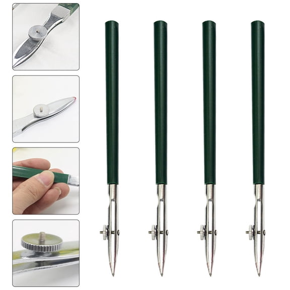 Luxshiny 4Pcs Green Fine Line Adjustable Pen Set for Drawing and Masking Fluid Use