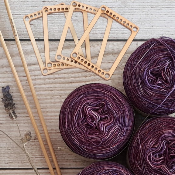 Luxshiny 4Pcs Weaving Base Board Wood Beige Crafting for Crafter