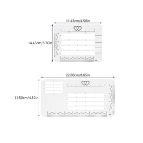 Luxshiny 4-Pack Hollow Plastic Stencils for Standard Lettering, Envelope Addressing, and Crafting Projects