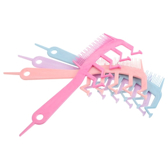 Luxshiny 4Pcs Innovative Z Tooth Hair Styling Comb Dual Sided Plastic for Bangs Volume and Parting