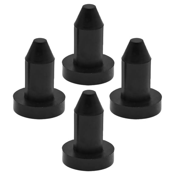 Luxshiny 4-Pack Black Rubber Kayak Drain Hole Plugs, Drain Stoppers for Fishing, Boating, and Outdoor Use