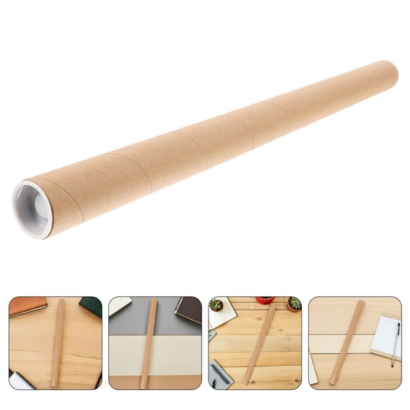 Luxshiny 4-Pack Brown Kraft Paper Mailing Tubes for Posters and Documents, Cardboard Shipping Tubes for Secure Packaging