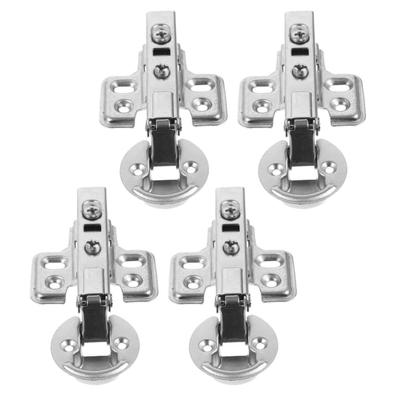 Luxshiny 4Pcs Light Grey Cabinet Soft Close Hinges with Silent Mechanism for Smooth Door Closing