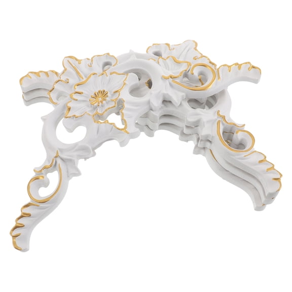 Luxshiny 4Pcs Lightweight Ceiling Corner Appliques in White with Durable Faux Plaster Look Finish