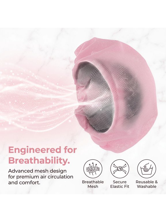 Breathable Mesh Sleep Cap Multi Color Polyester Cotton for Home Use 4Pcs