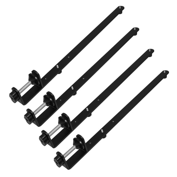 Luxshiny 4Pcs Metal Desk Clamp for Pegboard Mounting with Adjustable Height and Side Movement