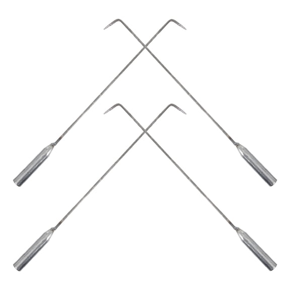 Luxshiny 4Pcs Plated Silver Fireplace Coal Hook for Fire Pit and Campfire Heavy Duty Wood Stove Tool