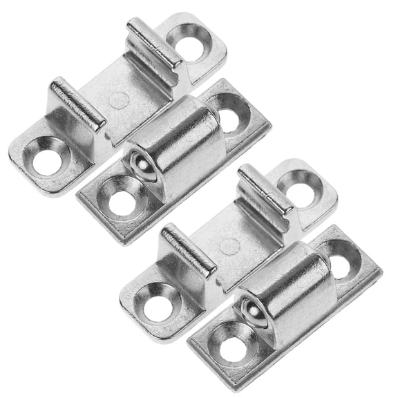 Luxshiny 4Pcs Plated Silver Metal Range Hood Mounting Hardware Panel Latches Easy DIY Setup