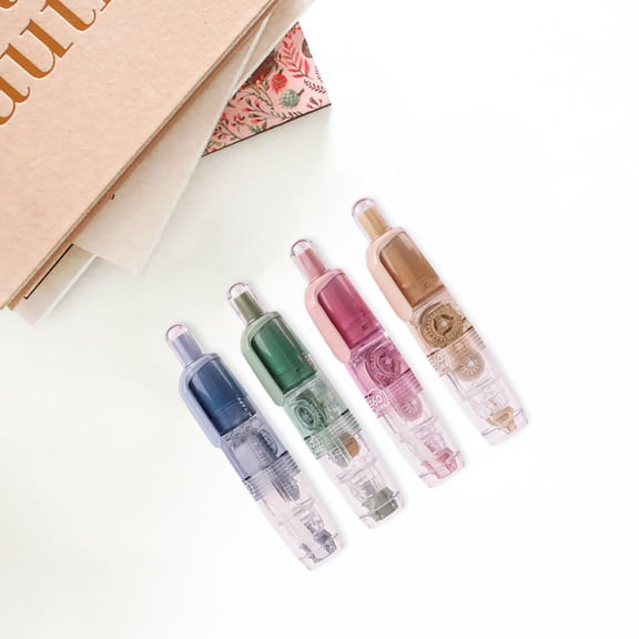 Luxshiny 4Pcs Portable Correction Tape for Students Assorted Colors Instant Error Fixing