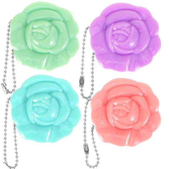 Luxshiny 4-Pack Portable Empty Eyeshadow Cases Refillable Cosmetic Powder Containers with Elegant Rose Design