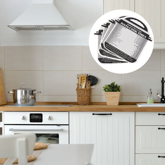 Luxshiny 4Pcs Practical Cooking Time Decals Grey Kitchen Pot Stickers for Pressure Pot Use