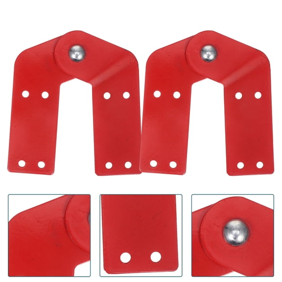 Luxshiny 4Pcs Red Attic Ladder Spreader Hinge Steel Heavy Duty Folding Ladder Replacement Parts