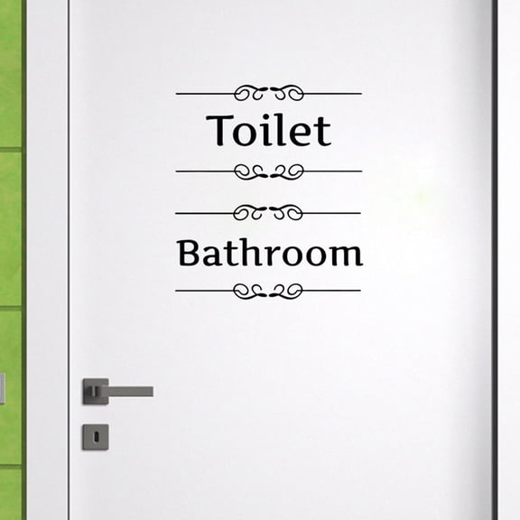 Luxshiny 4-Pack PVC Bathroom Wall Stickers in Assorted Colors for Restroom Decor, Home and Mall Use