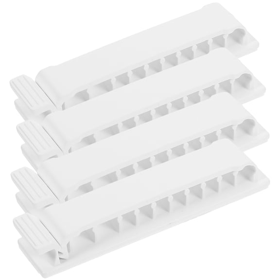 Luxshiny 4Pcs Adhesive Cable Clips White with Adjustable Tension for Wire Management