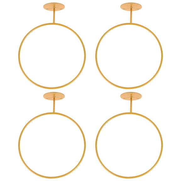 Luxshiny 4Pcs Soccer Storage Holder Iron Wall Mounted Ball Display Rack For Home Office And Garage