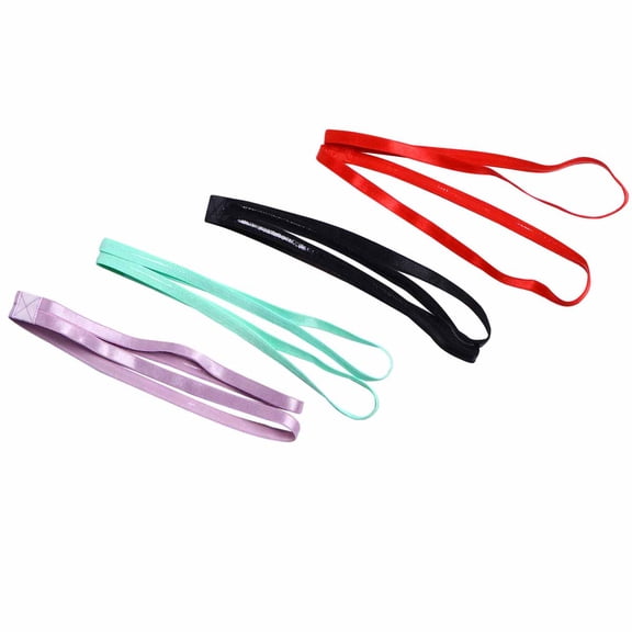 Luxshiny 4Pcs Sports Elastic Hair Hoop Cloth Headband Candy Colors for Basketball Volleyball Soccer