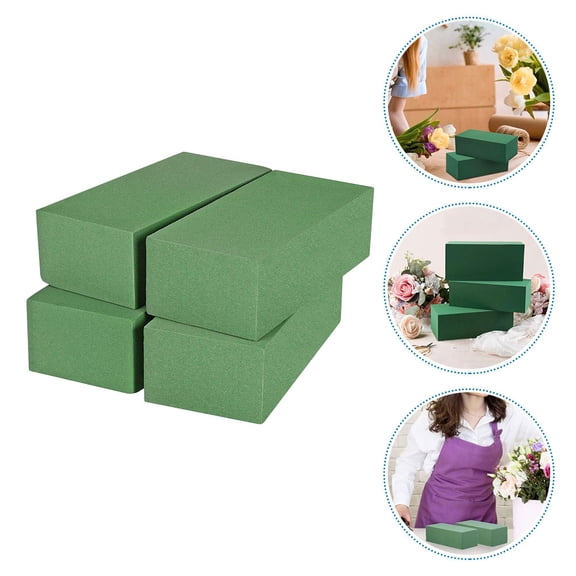 Luxshiny 4-Pack Square Floral Foam Bricks for Arrangements, Perfect for Elegant Event and Wedding Decorations