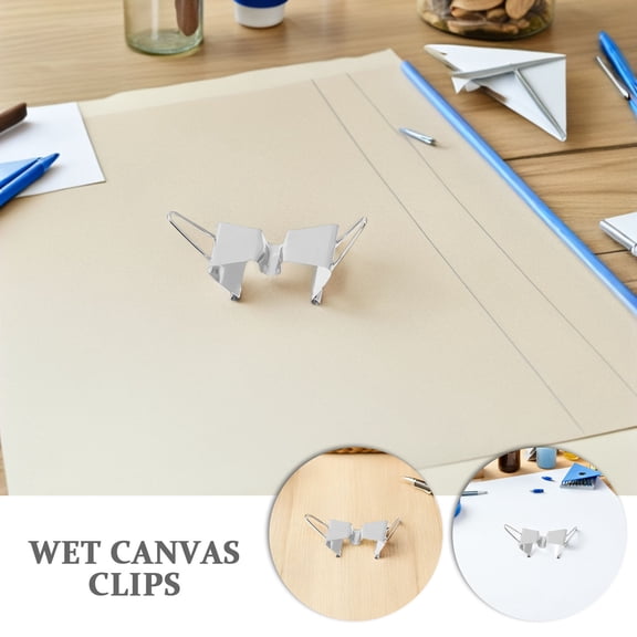 Luxshiny 4Pcs Metal Wet Canvas Clamps Ergonomic Stainless Steel Frame Separators