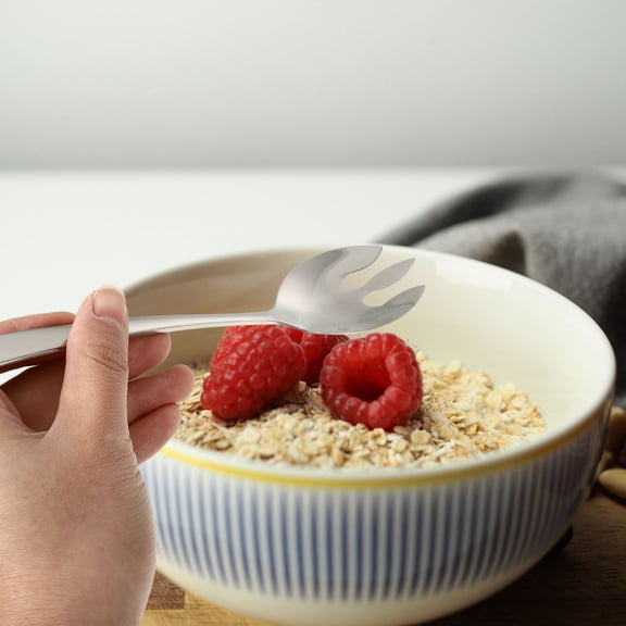 Luxshiny 4Pcs Steel Fruit Forks Non-bending for Household Users