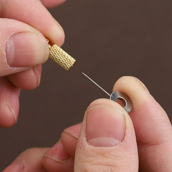 Luxshiny 4Pcs Leathercraft Stitch Positioning Pins Assorted Color Brass Stainless Steel for Crafters Bookbinding