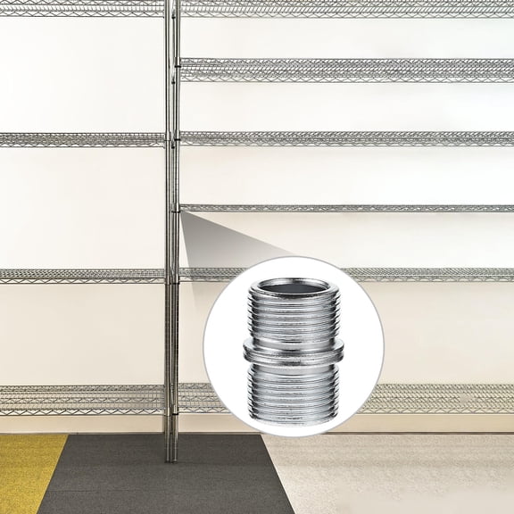 Luxshiny 4Pcs Strong Carbon Steel Shelf Support Nut Connector for Metal Storage Shelves Plated Silver