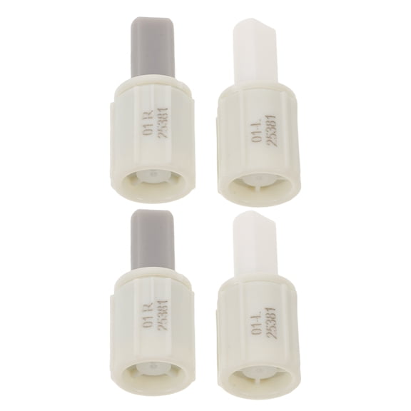 Luxshiny 4-Pack White Plastic Toilet Seat Dampers with Soft Close Technology, Quiet Buffer for Toilet Seats