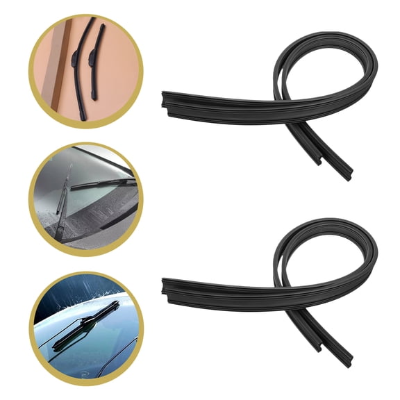 Luxshiny 4Pcs Universal Car Windshield Wiper Refills Rubber Strips for Clear Visibility