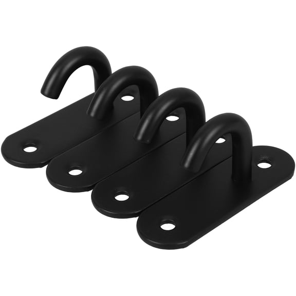 Luxshiny 4Pcs Water Bucket Hook Replacement Stainless Steel Stable Feeder Hook Black Finish