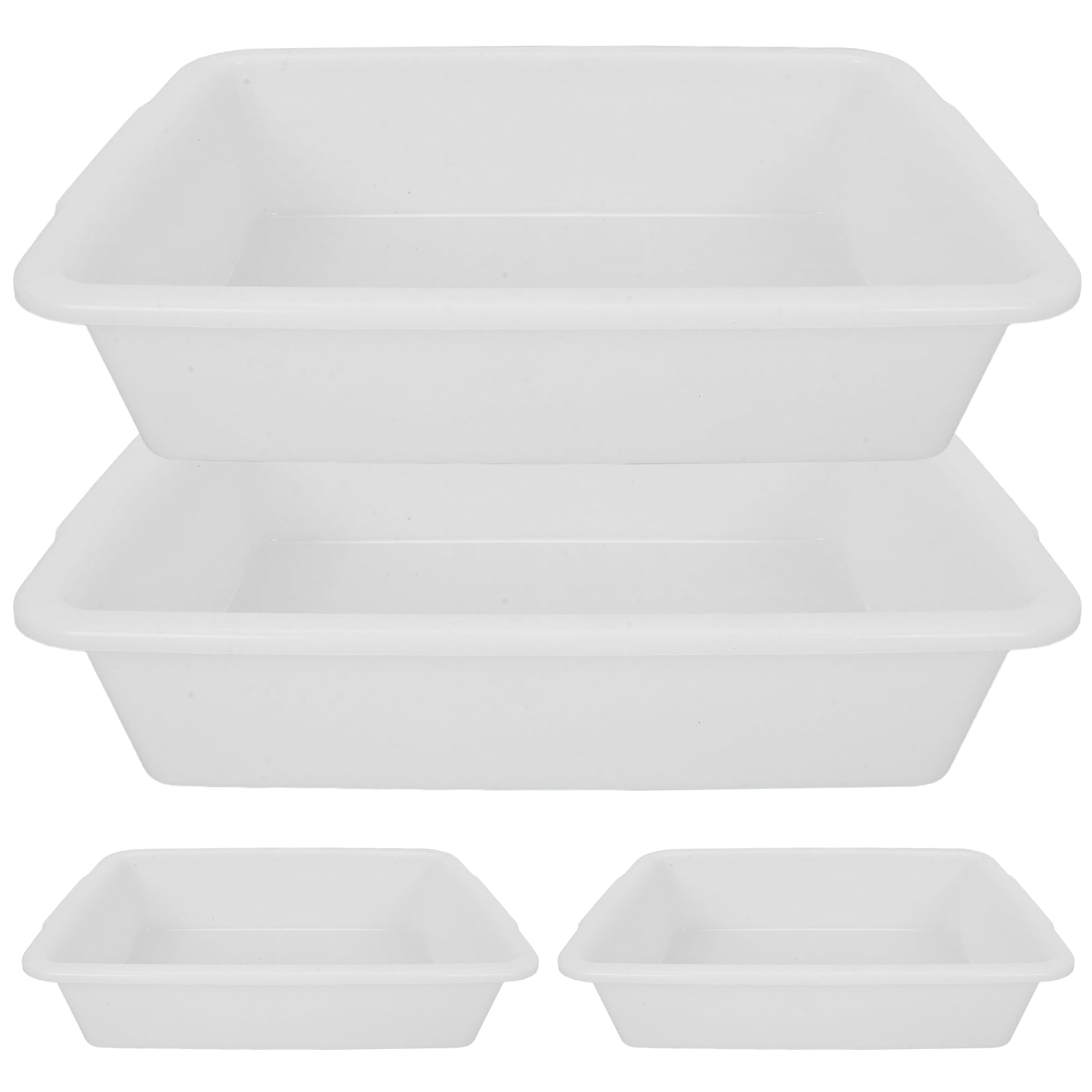 Lab Sample Trays Box Luxshiny Set of 4 White Plastic Laboratory Trays for Chemical Reagent ...