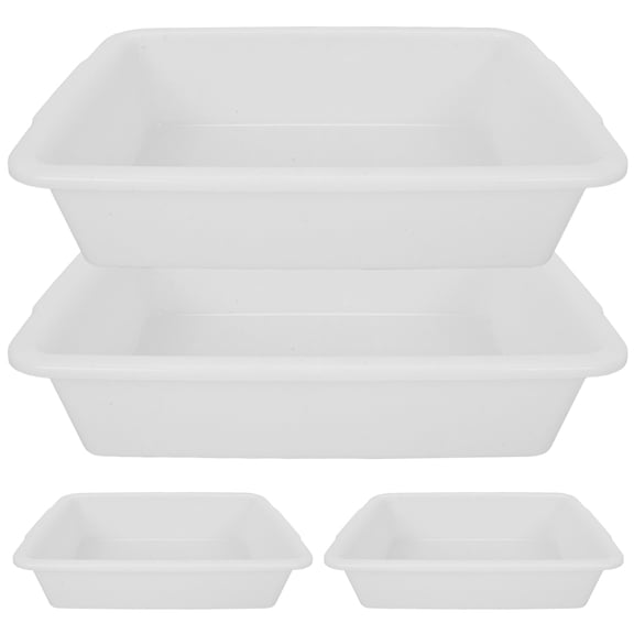 Luxshiny Set of 4 White Plastic Laboratory Trays for Chemical Reagent Handling with Spill Containment and Sample Organization