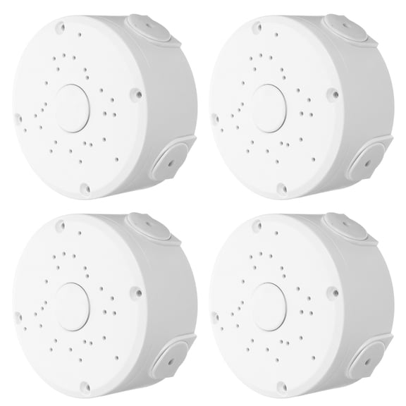 Luxshiny 4Pcs White Reinforced Plastic Extension Cord Cover for Outdoor Electrical Outlet Protection
