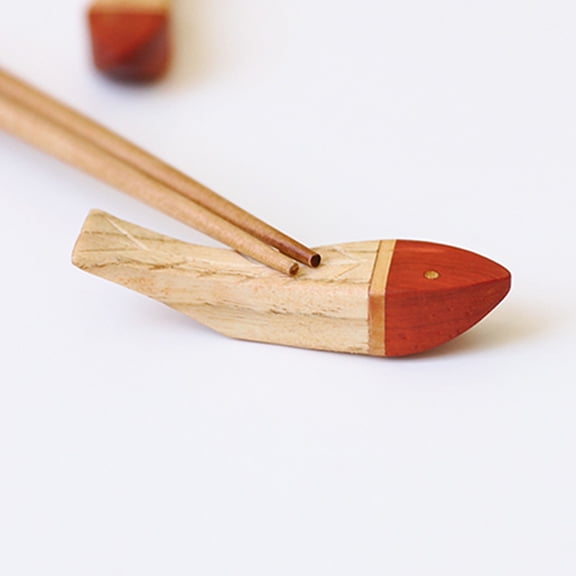 Luxshiny Assorted Color Redwood Chopstick Rests Wooden for Holding 4Pcs