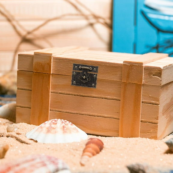 Luxshiny 4Pcs Wooden Box Buckles Retro Style Durable Case Hasps for and Jewelry