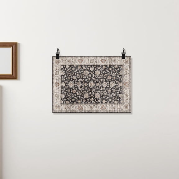 Luxshiny 4Sets Decorative Black Wall Hanging Clamps Heavy Duty Quilt Holder for Rug and Blanket