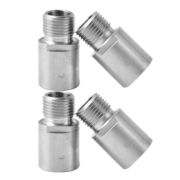 Luxshiny Bicycle Pedal Adapters Extended Pedal Shaft Silver Chromium Molybdenum Steel 4pcs