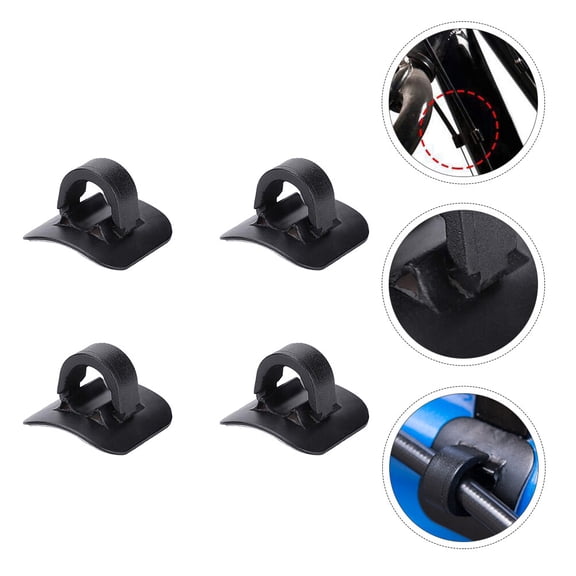 Luxshiny 4pcs Brake Cable Clips Black Plastic for Bikers and Cyclists
