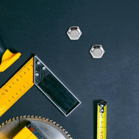 Luxshiny 4pcs Door Bell Button Silver Easy Installation for Home Office Entryway