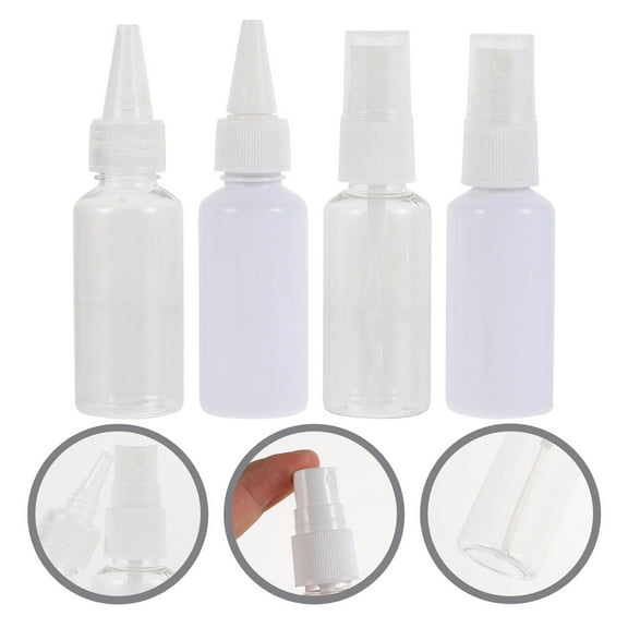 Luxshiny Empty Plastic Bottles With Caps PE 4Pcs 30Ml