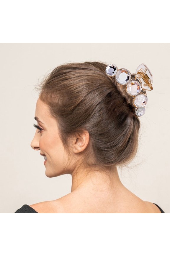 4-Pack Rhinestone Hair Clips for Women, Elegant Sparkling Hair Accessories, Grip for Daily Use