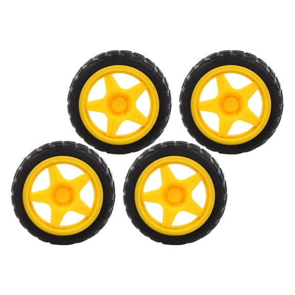 Luxshiny 4pcs Small Electric Motor Toy Wheel for Indoor Use Easy Replacement Robot