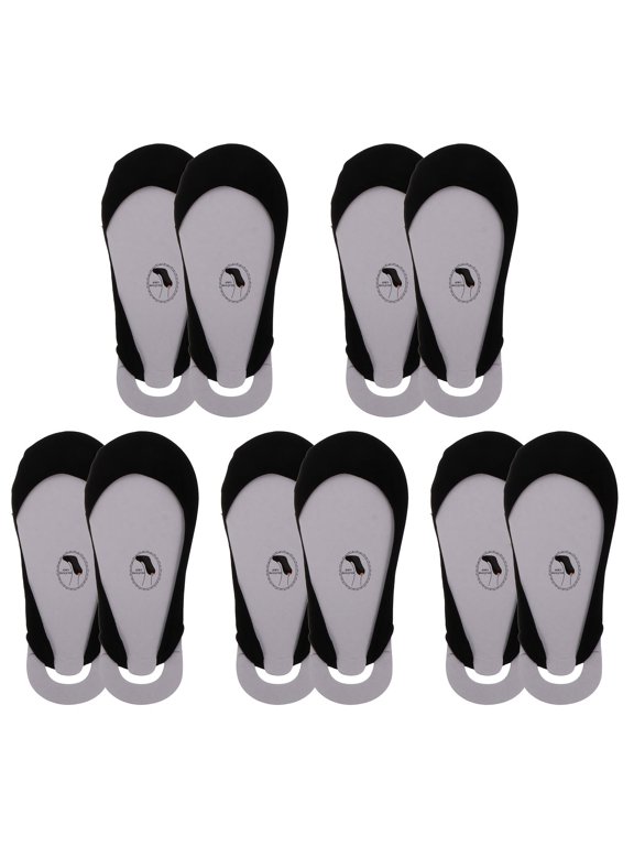 5 Pairs Women Boat Socks Suspender Half Sole Socks Invisible Antiskid Short Sock