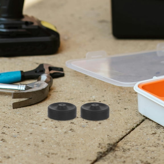 Luxshiny Fish Tank Bubbler Pump Membrane Rubber Black for Aquarium 5Pcs