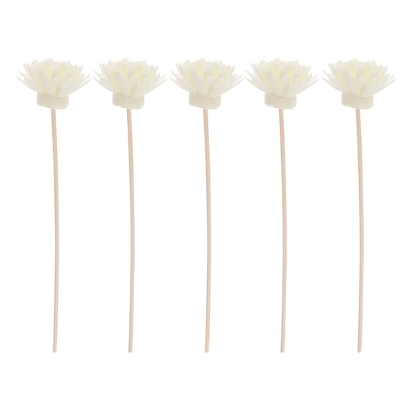Luxshiny 5 Set Oil Diffuser Sticks Made of Bamboo for Aroma Diffuser Rattan Fragrance White