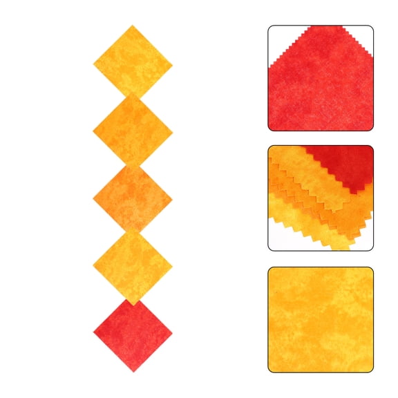 Luxshiny Sewing Supplies Orange Cotton Fabric Cloth Patchwork for Quilting and Craft Making
