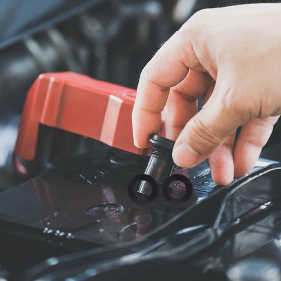 Luxshiny 500Pcs Black Nylon Flat Washers for Bolts and Screws with Friction Reduction