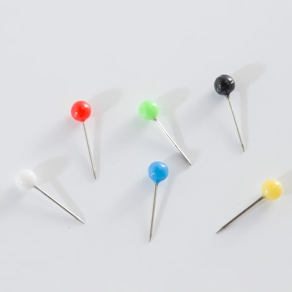 Luxshiny 500pcs Bright Colored Push Pins for Travel Maps, Needle Point Markers for Map Pinning and Office Use